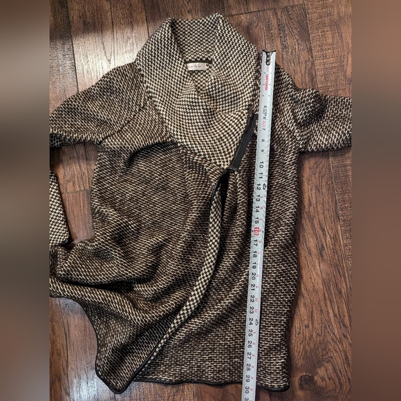 Simply Couture Sweater Women Large Chunky Knit Zipper Neck Open Front Cardigan - Picture 10 of 16